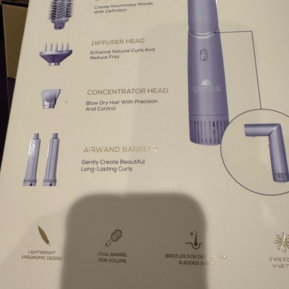 New Sutra Lavender Aero Hair Styling Tools. New in box - Picture 2 of 4